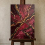 Premium Wall Art Dikey Html Edition – WABISABI2806060 displayed on a studio easel