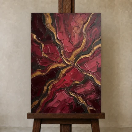 Premium Wall Art Dikey Html Edition – WABISABI2806060 displayed on a studio easel