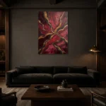 Premium Wall Art Dikey Html Edition – WABISABI2806060 shown in a warm modern interior