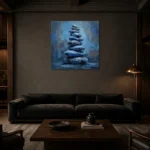 Premium Wall Art Kare Html Edition – WABISABI2806062 shown in a warm modern interior