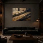 Premium Wall Art Yatay Html Edition – WABISABI2806065 shown in a warm modern interior