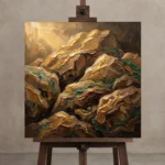 Premium Wall Art Kare Html Edition – WABISABI2806070 displayed on a studio easel