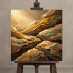 Premium Wall Art Kare Html Edition – WABISABI2806071 displayed on a studio easel