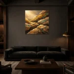 Premium Wall Art Kare Html Edition – WABISABI2806071 shown in a warm modern interior