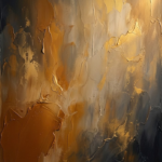 Amber Noir limewash plaster abstract art print featuring weathered mineral textures and layered golden plaster for elegant interiors