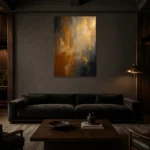 Premium Wall Art Dikey Html Edition – WABISABI2806076 shown in a warm modern interior