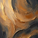 Amber Noir limewash plaster abstract art print featuring flowing handcrafted plaster textures with warm golden mineral tones for elegant interiors