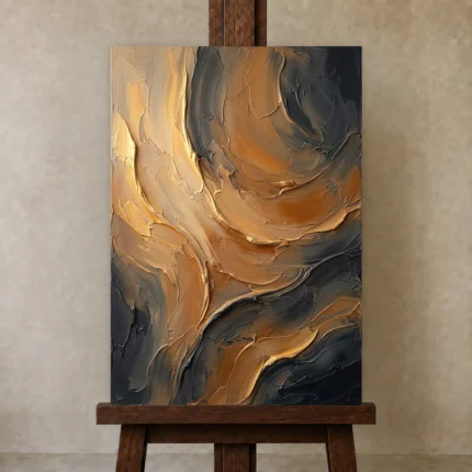 Premium Wall Art Dikey Html Edition – WABISABI2806077 displayed on a studio easel