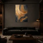 Premium Wall Art Dikey Html Edition – WABISABI2806077 shown in a warm modern interior