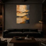 Premium Wall Art Dikey Html Edition – WABISABI2806078 shown in a warm modern interior