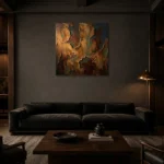Premium Wall Art Kare Html Edition – WABISABI2806080 shown in a warm modern interior