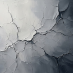 Graphite Museum cracked plaster minimalist art print featuring elegant weathered fissures and layered gray plaster textures for sophisticated interiors