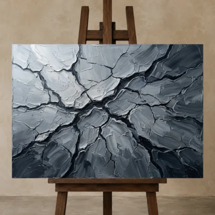 Premium Wall Art Yatay Html Edition – WABISABI2806083 displayed on a studio easel