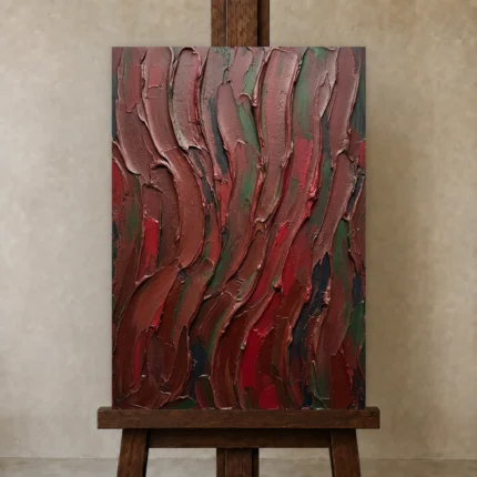 Premium Wall Art Dikey Html Edition – WABISABI2806086 displayed on a studio easel