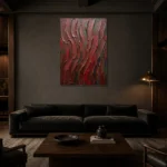Premium Wall Art Dikey Html Edition – WABISABI2806086 shown in a warm modern interior