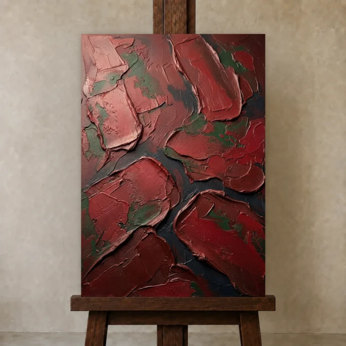 Premium Wall Art Dikey Html Edition – WABISABI2806087 displayed on a studio easel