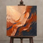 Premium Wall Art Kare Html Edition – WABISABI2806088 displayed on a studio easel