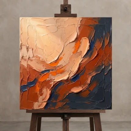 Premium Wall Art Kare Html Edition – WABISABI2806088 displayed on a studio easel
