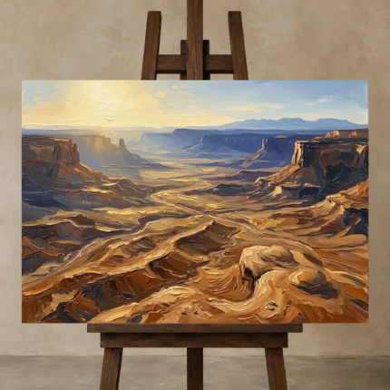 Premium Wall Art Yatay Html Edition – WABISABI2806091 displayed on a studio easel