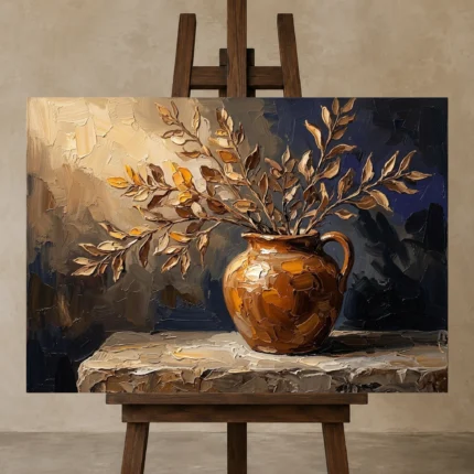 Premium Wall Art Yatay Html Edition – WABISABI2806092 displayed on a studio easel