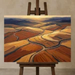 Premium Wall Art Yatay Html Edition – WABISABI2806093 displayed on a studio easel