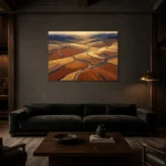 Premium Wall Art Yatay Html Edition – WABISABI2806093 shown in a warm modern interior
