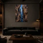 Premium Wall Art Dikey Html Edition – WABISABI2806095 shown in a warm modern interior