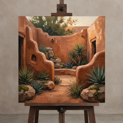 Premium Wall Art Kare Html Edition – WABISABI2806097 displayed on a studio easel
