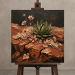 Premium Wall Art Kare Html Edition – WABISABI2806099 displayed on a studio easel