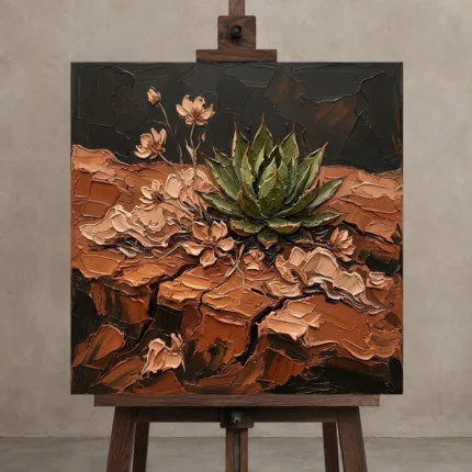 Premium Wall Art Kare Html Edition – WABISABI2806099 displayed on a studio easel