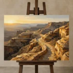 Premium Wall Art Yatay Html Edition – WABISABI2806100 displayed on a studio easel