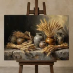 Premium Wall Art Yatay Html Edition – WABISABI2806101 displayed on a studio easel