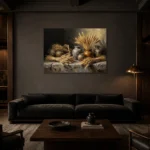 Premium Wall Art Yatay Html Edition – WABISABI2806101 shown in a warm modern interior