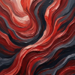 Crimson noir earth tone abstract art print featuring layered mineral surfaces and organic geological textures for elegant interiors