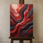 Premium Wall Art Dikey Html Edition – WABISABI2806103 displayed on a studio easel