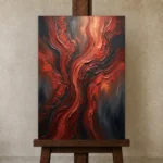 Premium Wall Art Dikey Html Edition – WABISABI2806104 displayed on a studio easel