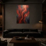 Premium Wall Art Dikey Html Edition – WABISABI2806104 shown in a warm modern interior