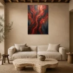 Premium Wall Art Dikey Html Edition – WABISABI2806104 presented in a sophisticated home setting