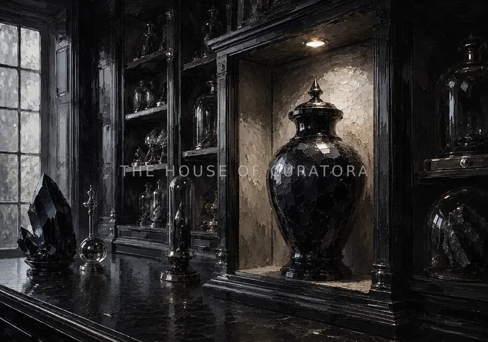 Obsidian Procession Obsidian Vessel Black Home Office Wall Art