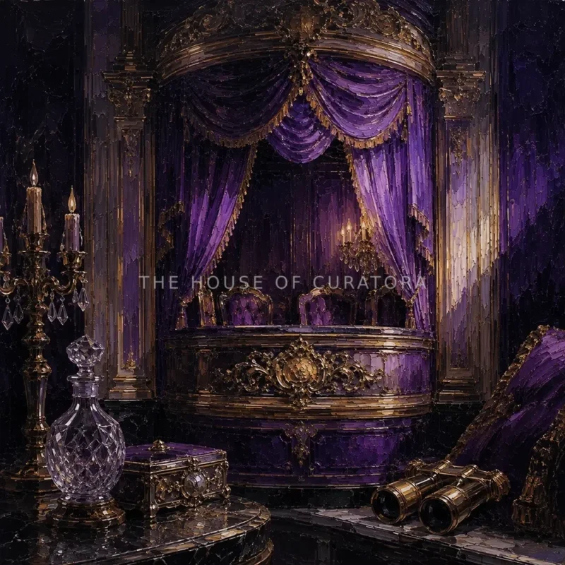 Violet Cabinet Grand Opera Box Purple Home Theater Wall Art