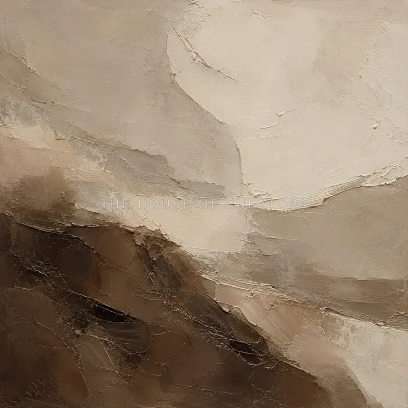 Earth Tone Textured Abstract Wall Art Canvas Print