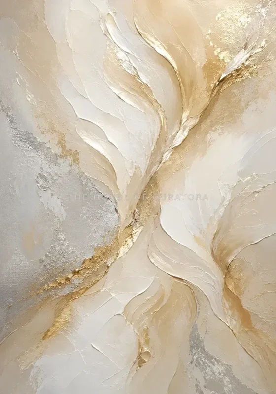 Gilded Veil Gold Abstract Wall Art Canvas Print