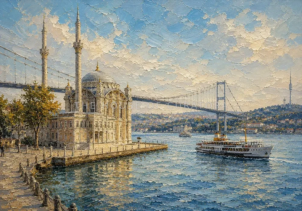Ortakoy Mosque and Bosphorus bridge wall art