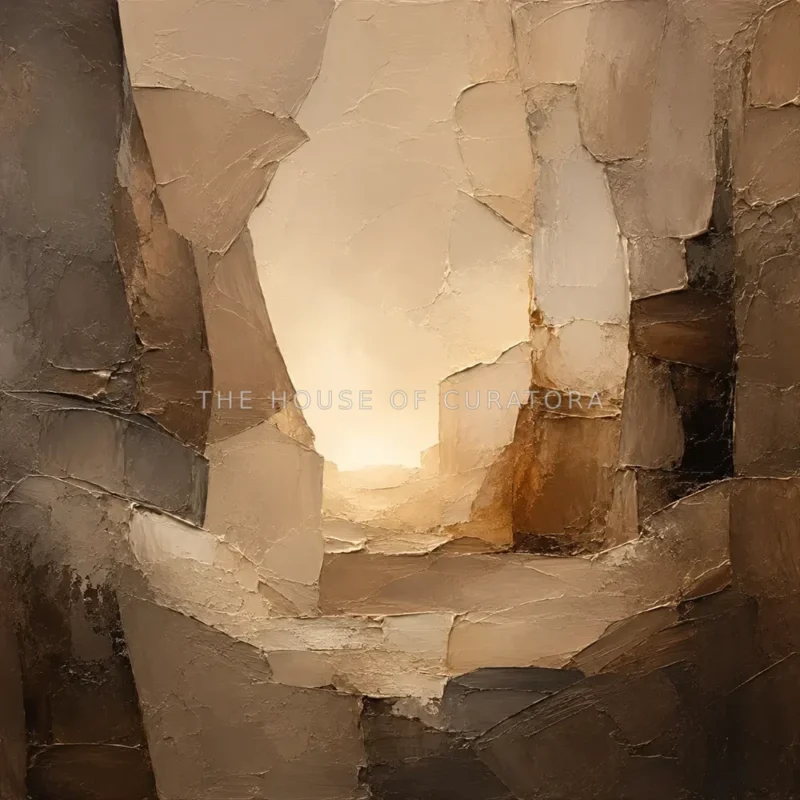 Luminous Neutral Abstract Wall Art Canvas Print