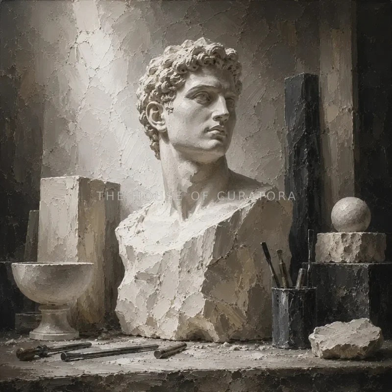 Alabaster Cabinet Alabaster Bust White Living Room Wall Art