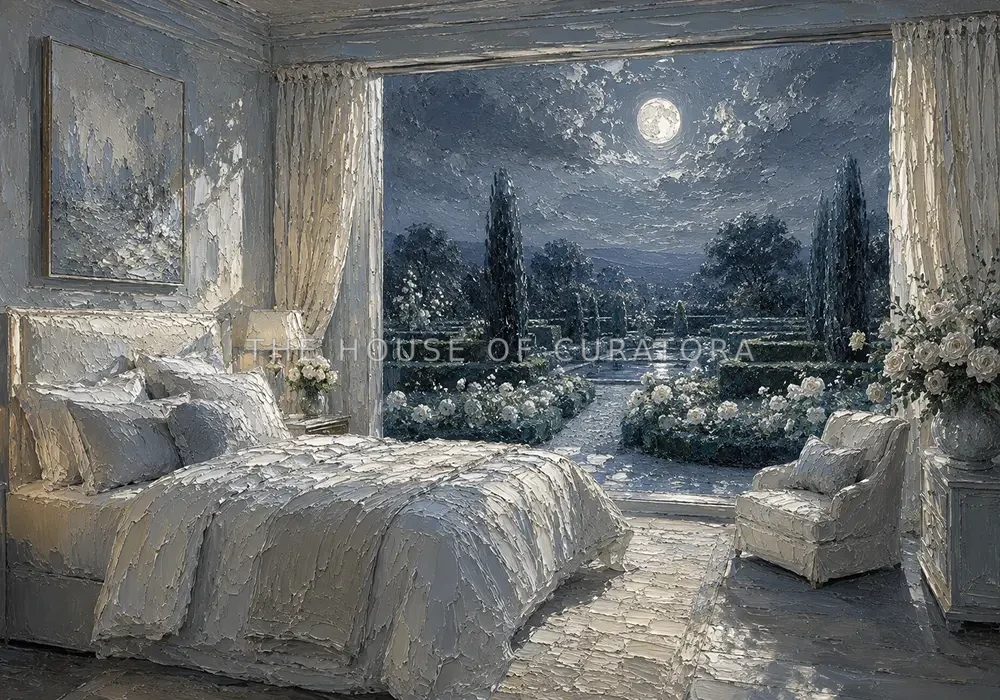 Moonlit Garden Suite Moonlit Bedroom Wall Art Canvas Print