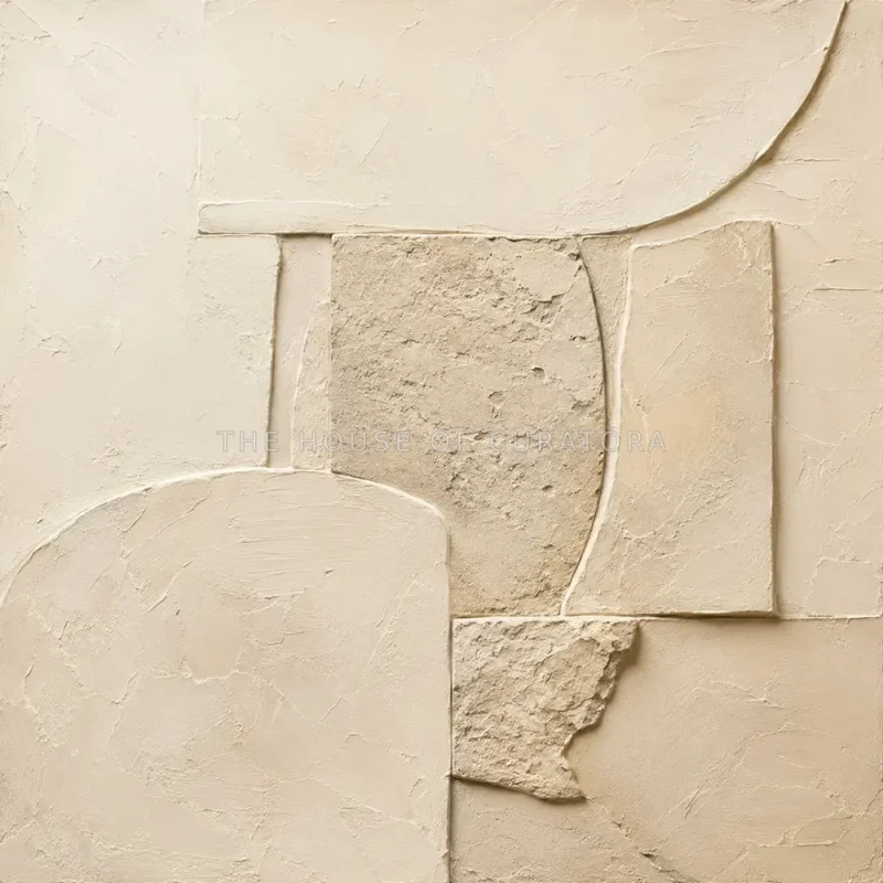 Limestone Relief Minimalist Wall Art Canvas Print